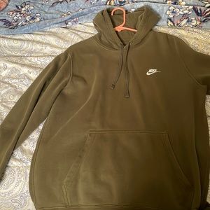 Army green hooded sweatshirt Nike